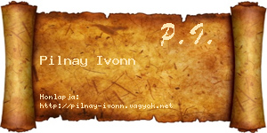Pilnay Ivonn névjegykártya